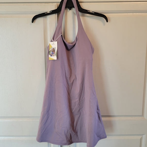 Halara Dusty Lavender Purple Halter Active Dress - Picture 3 of 8